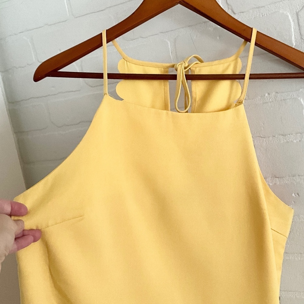 Anthropologie Yellow Mini Dress - Picture 3 of 12